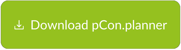 Download button naar pCon.planner, het beste gratis interieur tekenprogramma